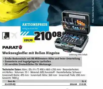 Conrad Parat Werkzeugkoffer Mit Rollen Kingsize Angebot