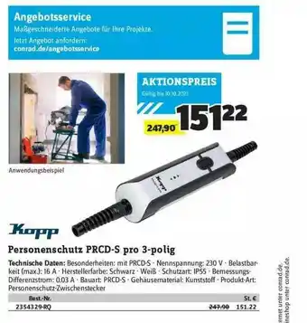 Conrad Kopp Personenschutz Prcd-s Pro 3-polig Angebot