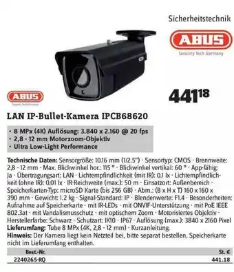 Conrad Lan Ip-bullet-kamera Ipcb6862 Abus Angebot