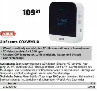 Conrad Airsecure Co2wm110 Abus Angebot