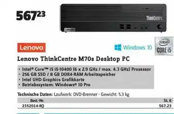 Conrad Lenovo Thinkcentre M70s Desktop Pc Angebot