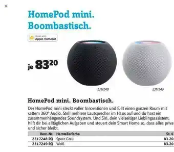 Conrad Homepod Mini. Boombastisch Angebot