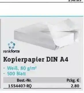 Conrad Renkforce Kopierpapier Din A4 Angebot