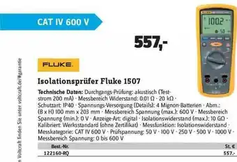 Conrad Isolationsprüfer Fluke 1507 Angebot