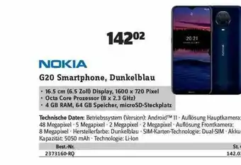 Conrad Nokia G20 Smartphone Dunkelblau Angebot