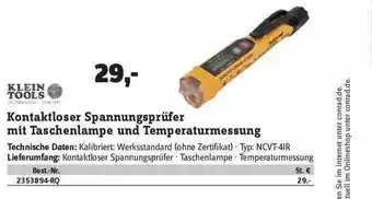 Conrad Kontaktloser Spannungsprüfer Mit Taschenlampe Und Temperaturmessung Klein Tools Angebot