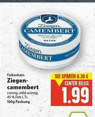 E-Center Falkenhain Ziegen Camembert Angebot