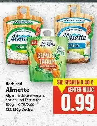 E-Center Hochland Almette Angebot