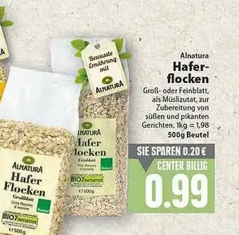 E-Center Alnatura Hafer Flocken Angebot