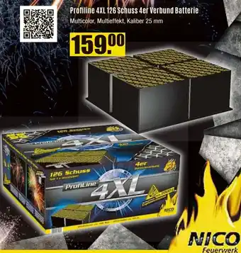 V Baumarkt NICO Profiline 4XL 126 Schuss 4er Verbund Batterie Angebot