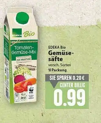 E-Center Edeka Bio Gemüse Säfte Angebot