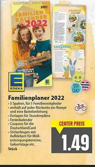 E-Center Familienplaner 2022 Angebot