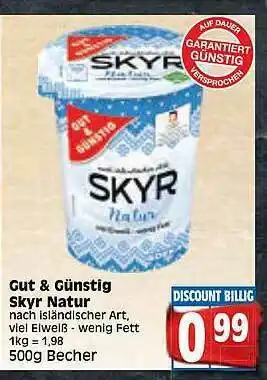 Edeka Gut & Günstig Skyr Natur Angebot