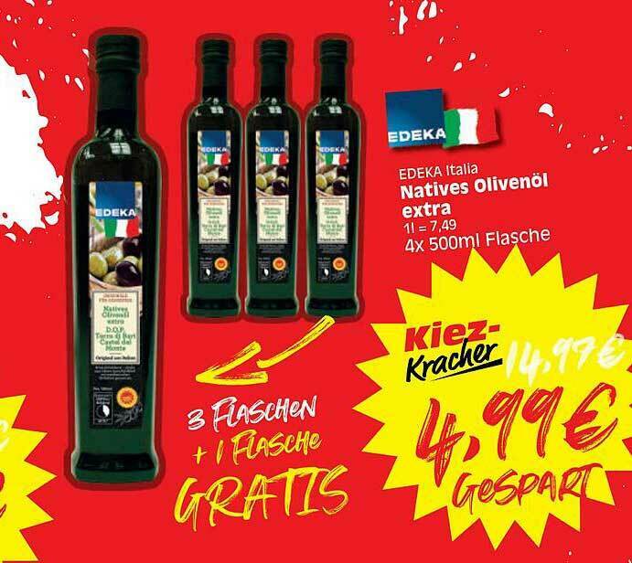 Edeka Italia Natives Olivenöl Extra Angebot bei Edeka