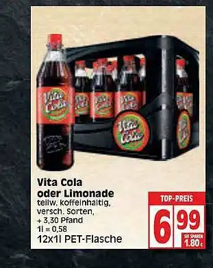 Edeka Vita Cola Oder Limonade Angebot