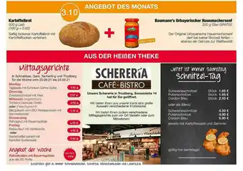 Edeka Scherer Kartoffelbrot + Baumann's Urbayerischer Hausmachersenf Angebot