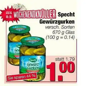 Edeka Scherer Specht Gewürzgurken Angebot