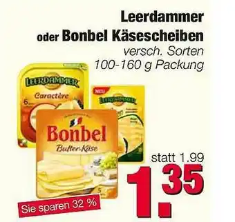 Edeka Scherer Leerdammer Oder Bonbel Käsescheiben Angebot