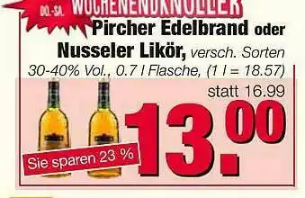 Edeka Scherer Pircher Edelbrand Oder Nusseler Likör Angebot