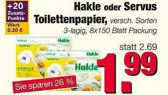 Edeka Scherer Hakle Oder Servus Toilettenpapier Angebot