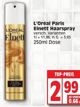 Edeka L'Oréal Paris Elnett Haarspray 250ml Angebot