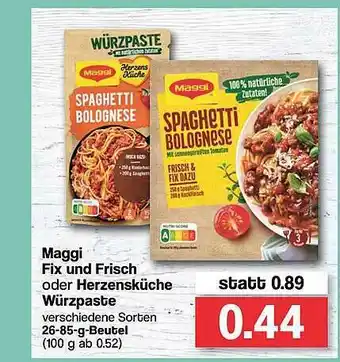 Famila Nord West Maggi Fix Und Frisch Oder Herzensküche Würzpaste Angebot