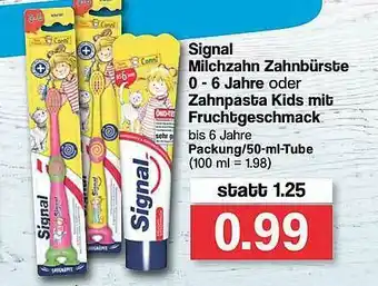 Famila Nord West Signal Milchzahn Zahnbürste 0 - 6 Jahre Oder Zahnpasta Kids Mit Fruchtgeschmack Angebot