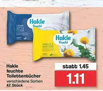 Famila Nord West Hakle Feuchte Toilettentücher Angebot