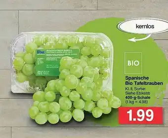 Famila Nord West Bio Tafeltrauben Angebot