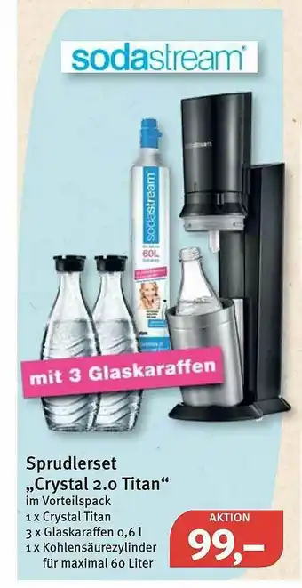 Feneberg Sodastream Sprudlerset „crystal 2.0 Titan“ Angebot