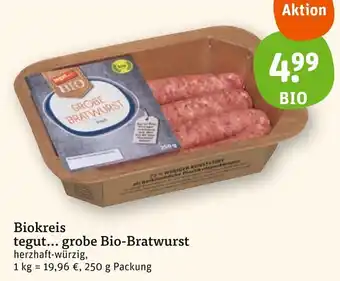 basic Biokreis tegut grobe Bio-Bratwurst 250 g Packung Angebot