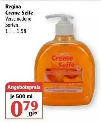 Globus Regina Creme Seife Angebot