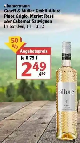 Globus Einmmermann Graeff & Müller Gmbh Allure Pinot Grigio, Merlot Rosé Oder Cabernet Sauvignon Angebot