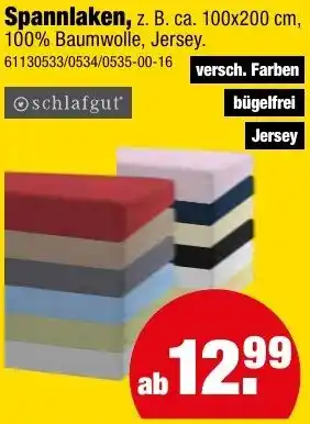 SB Lagerkauf Schlafgut Spannlaken Angebot