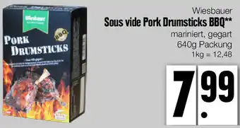 Edeka Xpress Wiesbauer Sous vide Pork Drumsticks BBQ 640 g Packung Angebot