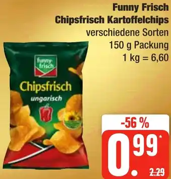 Edeka Frischemarkt Funny Frisch Chipsfrisch Kartoffelchips 150 g Packung Angebot