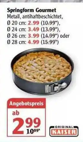 Globus Springform Gourmet Angebot