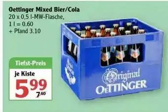 Globus Oettinger Mixed Bier-cola Angebot