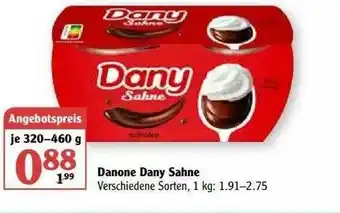 Globus Danone Dany Sahne Angebot