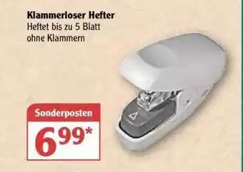 Globus Klammerloser Hefter Angebot