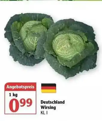 Globus Deutschland Wirsing Angebot