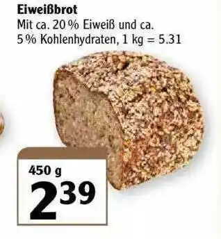 Globus Eiweißbrot Angebot