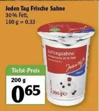 Globus Jeden Tag Frische Sahne Angebot