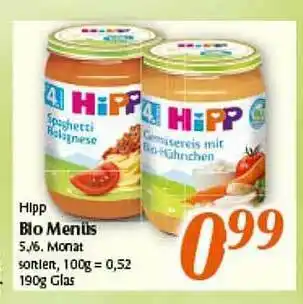 inkoop Hipp Bio Menüs Angebot