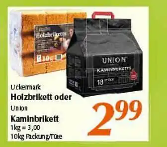 inkoop Uckermarck Holzbrikett Oder Kaminbrikett Angebot