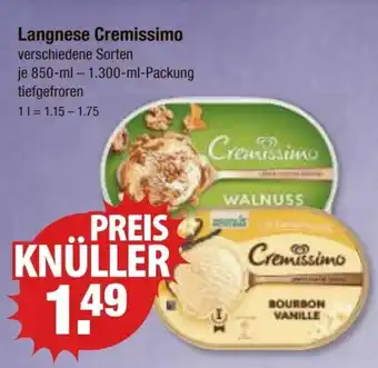 V Markt Langnese Cremissimo 850-1300ml Angebot