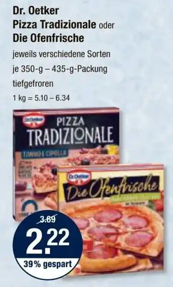 V Markt Dr. Oetker Pizza Tradizionale oder Die Ofenfrische 350-435g Angebot