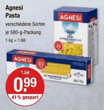 V Markt Agnesi Pasta je 500-g-Packung Angebot