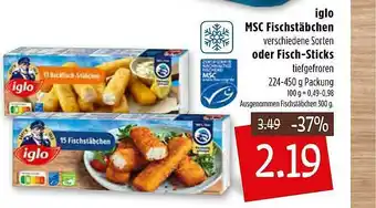 Kupsch Iglo Msc Fischstäbchen Oder Fisch-sticks Angebot