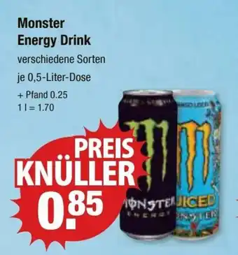 V Markt Monster Energy Drink je 0,5-Liter-Dose Angebot